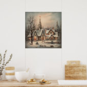 ヴィンテージクリスマスナイトポスター ポスター (キッチン)