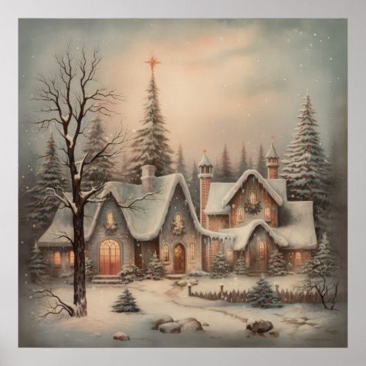 ヴィンテージクリスマスナイトポスター ポスター (正面)