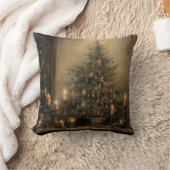 ヴィンテージクリスマスナイト装飾用クッション クッション (ブランケット)