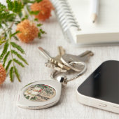 ヴィンテージクリスマスニューイヤーエフェメラ キーホルダー (側面)