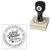 ヴィンテージクリスマスニューイヤーラウンド差出人住所 ラバースタンプ (押印)