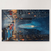 ヴィンテージクリスマスニューユアシティ ジグソーパズル (横)