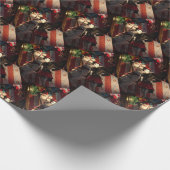 ヴィンテージクリスマスニューヨークウィンドウディスプレイ ラッピングペーパー (角)