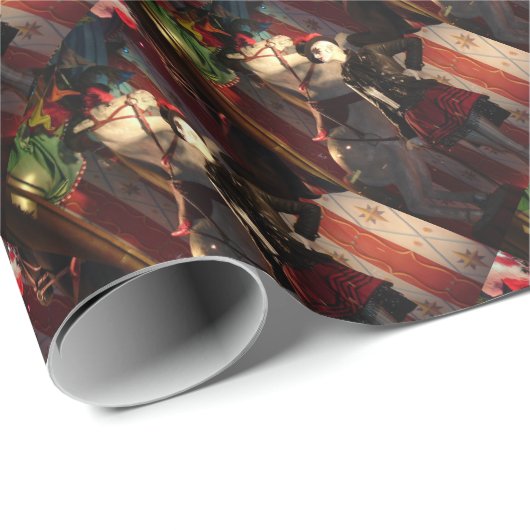 ヴィンテージクリスマスニューヨークウィンドウディスプレイ ラッピングペーパー (ロールコーナー)