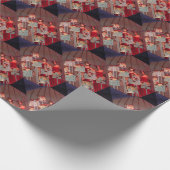 ヴィンテージクリスマスニューヨークウィンドウディスプレイ ラッピングペーパー (角)