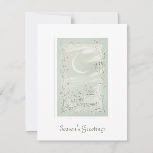 ヴィンテージクリスマスノエレガントーディックホリデーアート カード (正面)