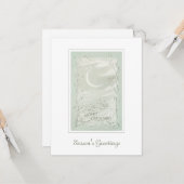 ヴィンテージクリスマスノエレガントーディックホリデーアート カード (正面/裏面インサイチュ)