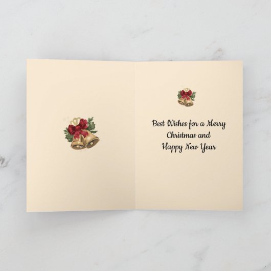 ヴィンテージクリスマスノールエンジェルグリーティング シーズンカード (内部)