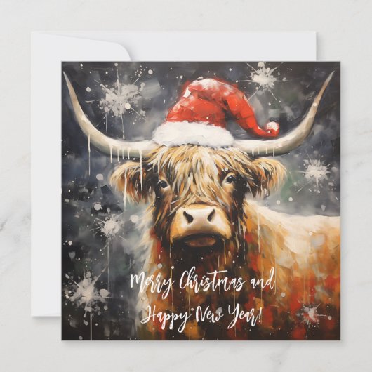 ヴィンテージクリスマスハイランドカウズ シーズンカード (正面)