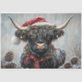 ヴィンテージクリスマスハイランドカウデコパージュ 薄葉紙 (正面)