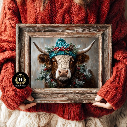 ヴィンテージクリスマスハイランドカウデコパージュ 薄葉紙