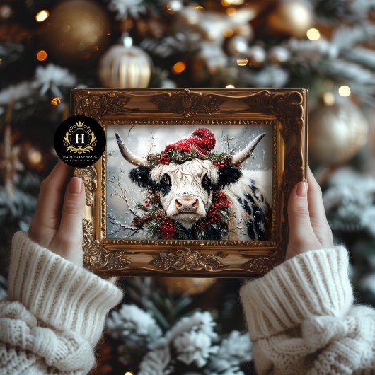 ヴィンテージクリスマスハイランドカウデコパージュ 薄葉紙