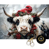 ヴィンテージクリスマスハイランドカウデコパージュ 薄葉紙