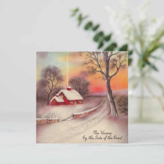 ヴィンテージクリスマスハウスバイサイドロード シーズンカード (スタンド正面)