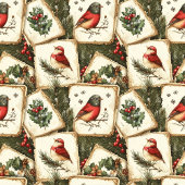 ヴィンテージクリスマスハガードスパローナプキン