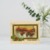 ヴィンテージクリスマスハガードホース&キャリッジ ポストカード (スタンド正面)
