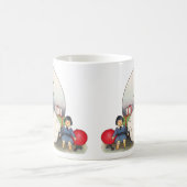 ヴィンテージクリスマスハッピーガール遊ズと人形 コーヒーマグカップ (中央)