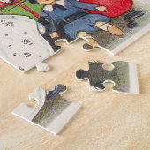 ヴィンテージクリスマスハッピーガール遊ズと人形 ジグソーパズル (側面)