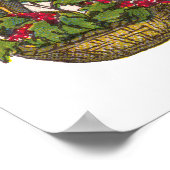 ヴィンテージクリスマスハッピーガール遊ズと人形 ポスター (角)