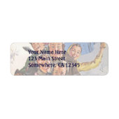 ヴィンテージクリスマスハッピーファミリートボガンスレディング ラベル (正面)