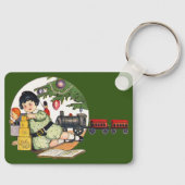 ヴィンテージクリスマスハッピーボーイ遊ズのおもちゃつき キーホルダー (正面)