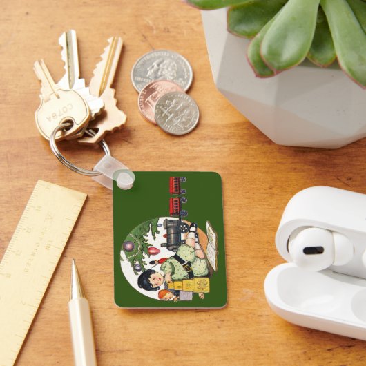 ヴィンテージクリスマスハッピーボーイ遊ズのおもちゃつき キーホルダー (デスク)