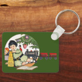 ヴィンテージクリスマスハッピーボーイ遊ズのおもちゃつき キーホルダー (正面)