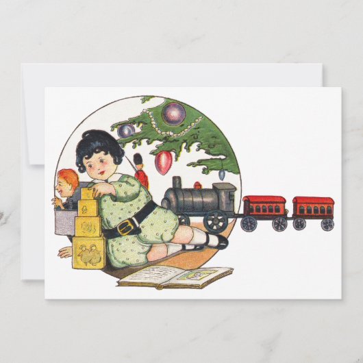 ヴィンテージクリスマスハッピーボーイ遊ズのおもちゃつき シーズンカード (正面)