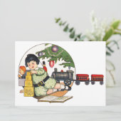 ヴィンテージクリスマスハッピーボーイ遊ズのおもちゃつき シーズンカード (スタンド正面)