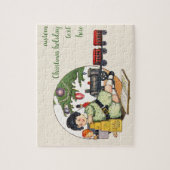 ヴィンテージクリスマスハッピーボーイ遊ズのおもちゃつき ジグソーパズル (縦)