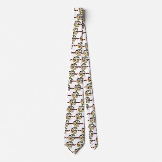ヴィンテージクリスマスハッピーボーイ遊ズのおもちゃつき ネクタイ (正面)