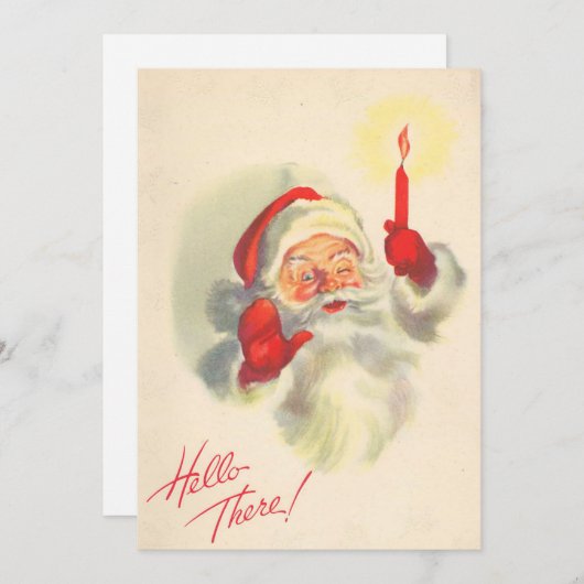 ヴィンテージクリスマスハローサンタクロース シーズンカード (正面/裏面)