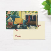 ヴィンテージクリスマスハンヌカのペットがリビングルームに (デスク)