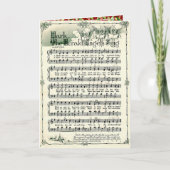 ヴィンテージクリスマスハークザヘラルドエンジェルス歌 シーズンカード (正面)