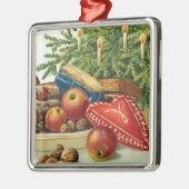 ヴィンテージクリスマスハート メタルオーナメント (左)