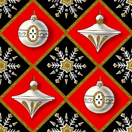 ヴィンテージクリスマスハーレクインパターン ラッピングペーパー