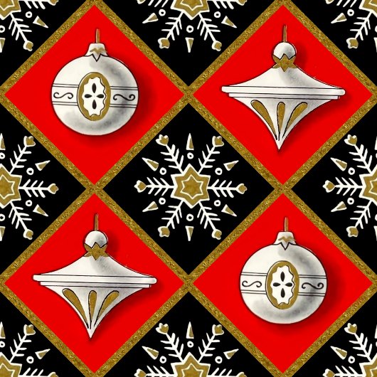 ヴィンテージクリスマスハーレクインパターン ラッピングペーパー