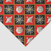 ヴィンテージクリスマスハーレクインパターン 薄葉紙 (詳細)