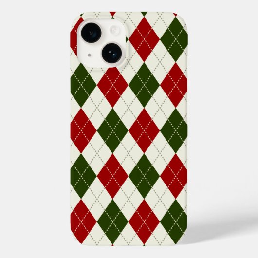 ヴィンテージクリスマスハーレクインプレイド |電話ケース Case-Mate iPhoneケース (裏面)