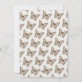 ヴィンテージクリスマスバタフライファミリーフォト シーズンカード (裏面)