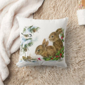 ヴィンテージクリスマスバニー クッション (ブランケット)