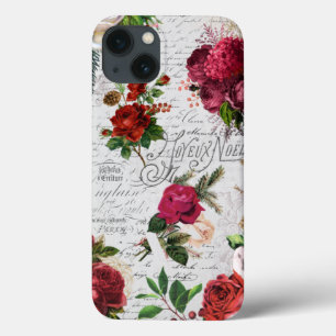 ヴィンテージクリスマスバラジョユーノエルエフェメラ iPhone 13ケース