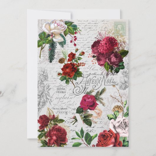 ヴィンテージクリスマスバラジョユーノールエフエメラ シーズンカード (正面)