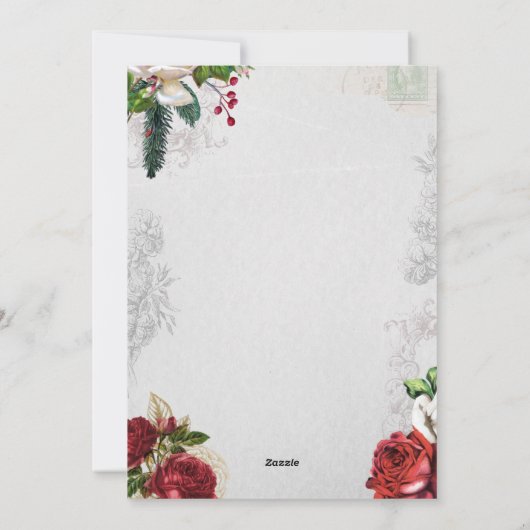 ヴィンテージクリスマスバラジョユーノールエフエメラ シーズンカード (裏面)