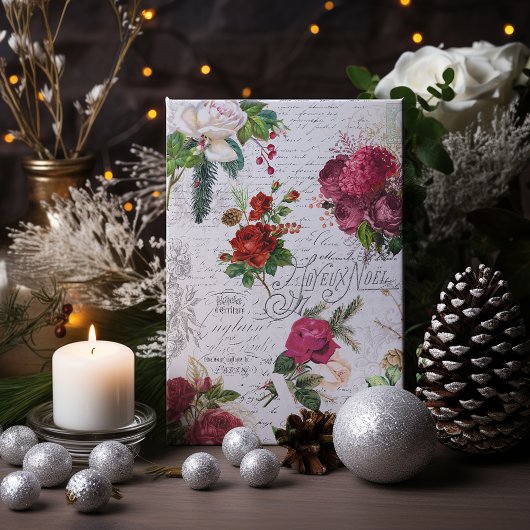 ヴィンテージクリスマスバラジョユーノールエフエメラ シーズンポストカード