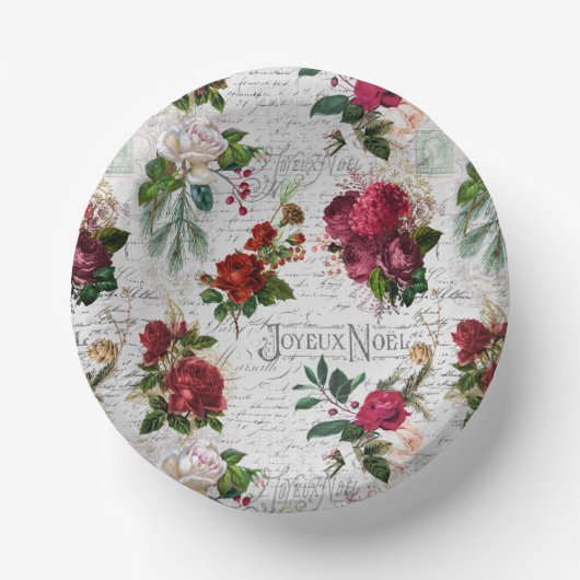 ヴィンテージクリスマスバラジョユーノールエフエメラ ペーパーボウル (正面)