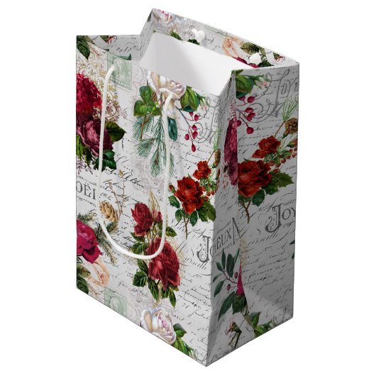 ヴィンテージクリスマスバラジョユーノールエフエメラ ミディアムペーパーバッグ (正面アングル)