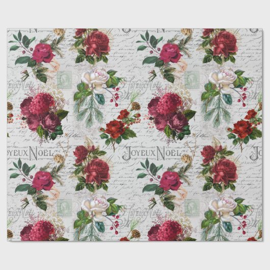 ヴィンテージクリスマスバラジョユーノールエフエメラ ラッピングペーパー (フラット)
