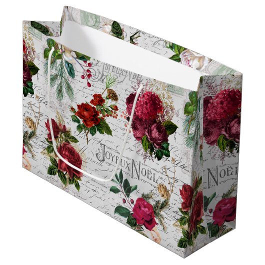 ヴィンテージクリスマスバラジョユーノールエフエメラ ラージペーパーバッグ (正面アングル)
