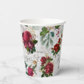 ヴィンテージクリスマスバラジョユーノールエフエメラ 紙コップ (裏面)